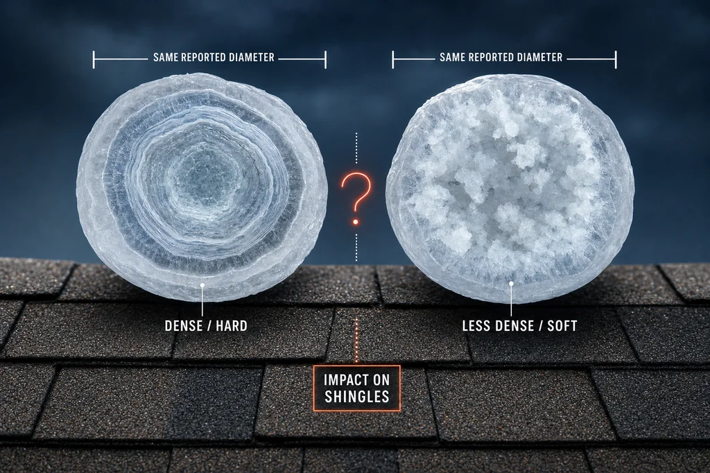 Why Reported Hail Size Cannot Predict Shingle Damage
