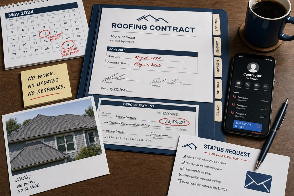 Zeno Construction Case: When a Roof Deposit Needs Action