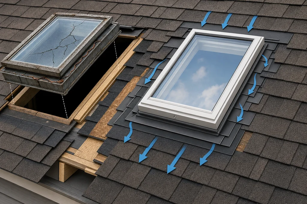 Skylight Replacement Costs When Flashing Starts Leaking