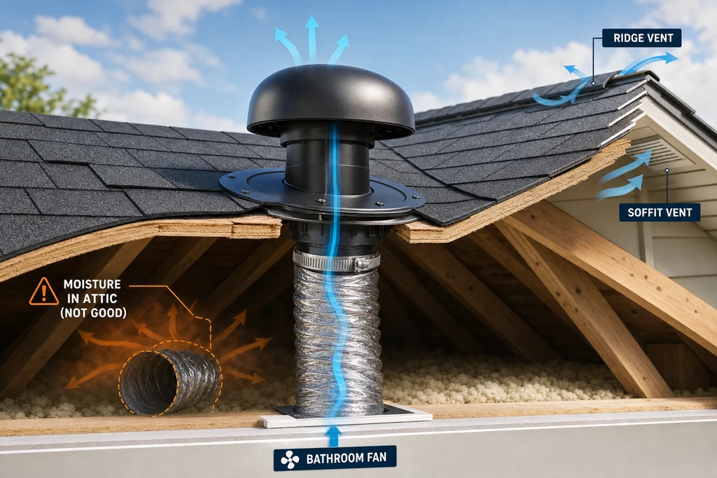 Robert's Roof Cap: Bathroom Vent Details for Reroof Bids