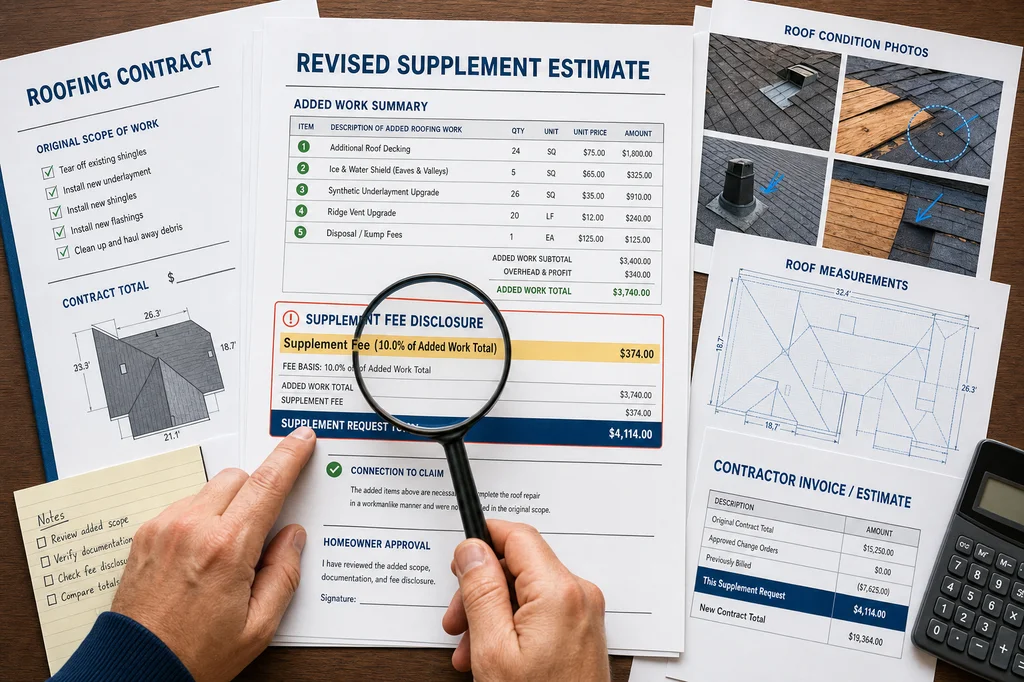 Can a Roofer Pass Along a Percentage Supplement Fee?
