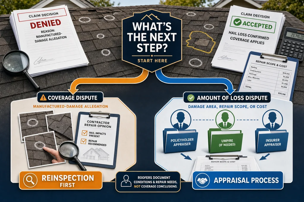 Hail Claim Disputes: Appraisal or Reinspection First?