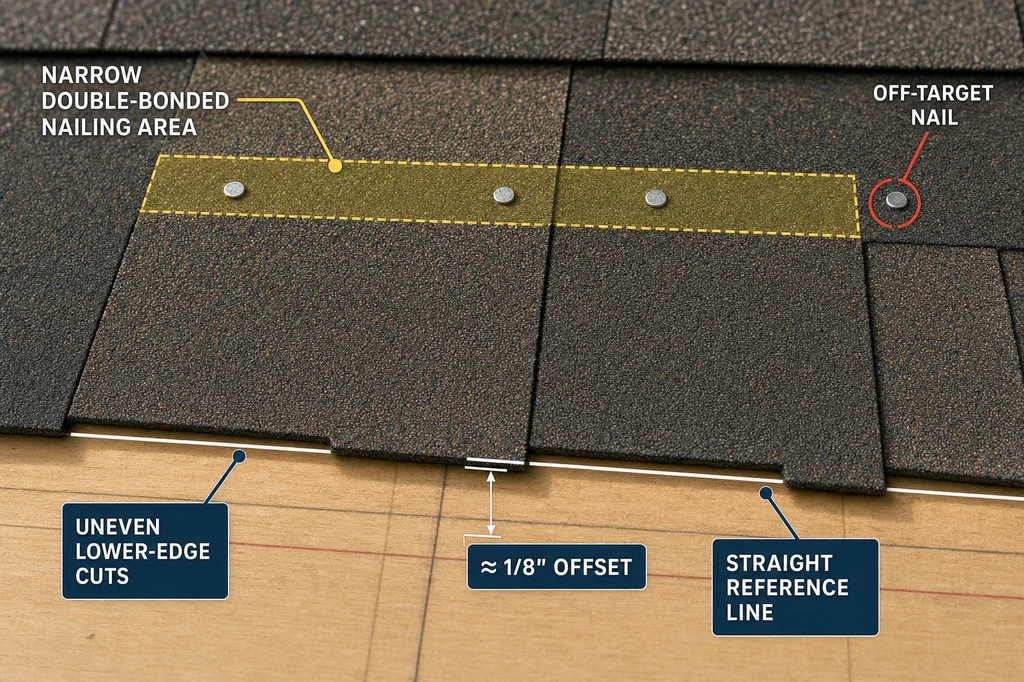 Tamko Heritage Shingle Problems: Cuts and Nailing Areas