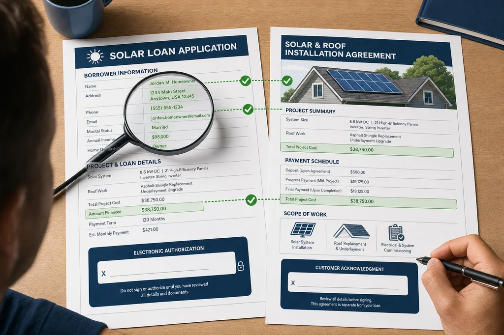 GreenSky Solar Loans: Check Every Application Detail
