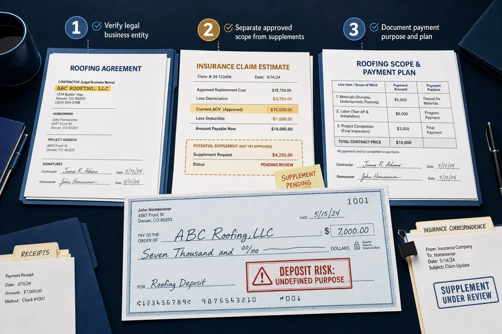 Roofer Bankruptcy Deposit Risk: Three Checks Before Paying